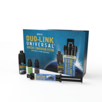 Duo-Link Universal with UNIVERSAL PRIMER - Набор:

1 шт. сдвоенный Duo-Link Universal (8 г), цвет: универсальный,
универсальный праймер/адгезив двойного отверждения Universal Primer Parts A&amp;B (2 бут. по 6 мл),
1 бут. Z-Prime Plus (2 мл),
1 бут. Porcelain Primer (3 мл)
